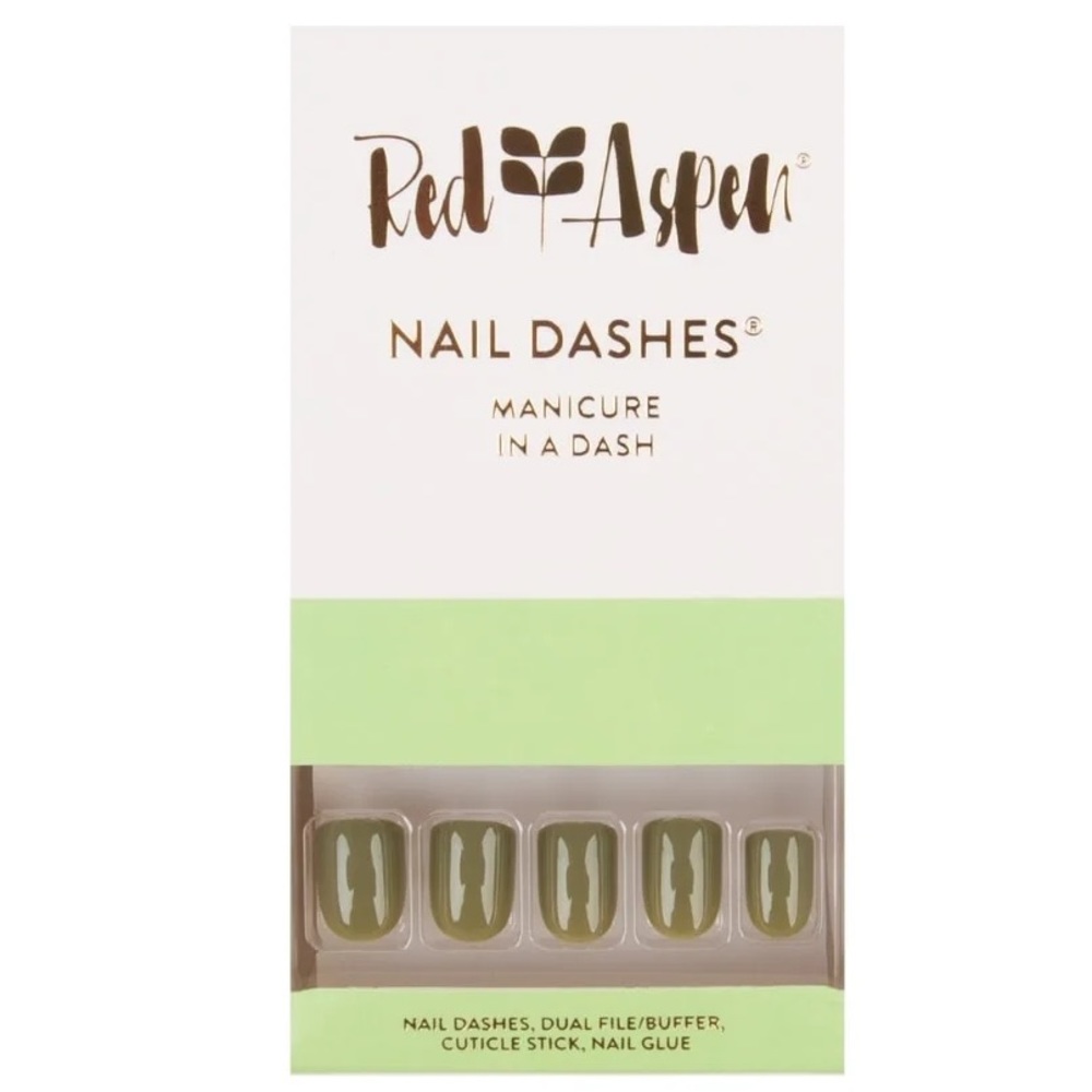 Red Aspen Woodland Forest🌳 💅🏼 Nail Dashes, Full Set